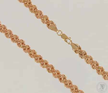 Kaulaketju, lenkin leveys 7mm, pituus 45,5cm, 585, paino 12,3g