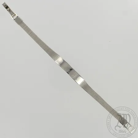 Rannekoru laatalla, kaiverrettu, pituus n.190-195mm, 925, paino 18,7g