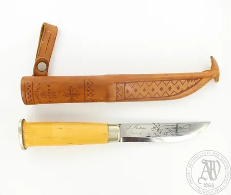Puukko, Marttiini, kaivertamaton, käytetty, pituus 22cm