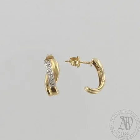 Timanttikorvakorut 10xn.0.005ct, korkeus 12mm, 585, paino 1,6g