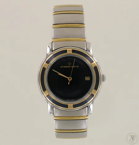 Teräsrannekello Eterna-Matic, automaatti, 3406.41, taulun Ø 37mm, rannekkeen pituus 185mm