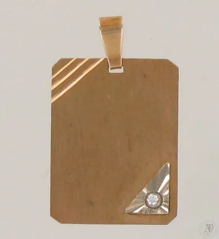 Laattariipus timantilla 1xn.0,01ct, korkeus 25mm, 585, paino 2,4g