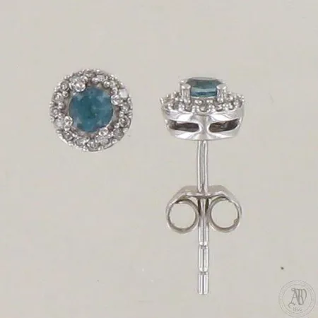 Topaasikorvanapit timanteilla 32xn.0.005ct, Ø 5mm, 585br valkokulta, paino 1,2g