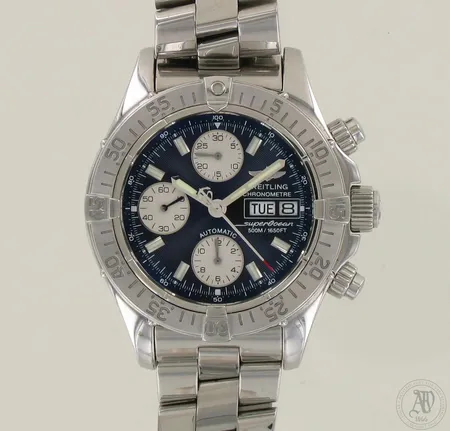 Teräsrannekello Breitling Super Ocean 500m/1650FT, automaatti, ref: A13340, taulun Ø 43mm, rannekkeen pituus 195mm