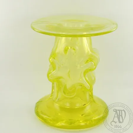 Kynttilänjalka Kasperi, Riihimäenlasi ErkkiTapio Siiroinen, 1970-1973, korkeus 12cm,  Lähetetään postipakettina.