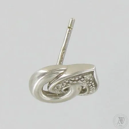 Viallinen timanttikorvakoru 3xn.0.01ct, 585 valkokulta, paino 1,3g