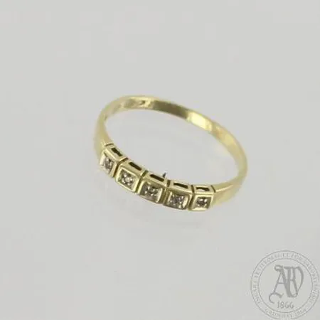 Timanttisormus 4xn.0.005ct, koko 16¾, 585, paino 1,2g