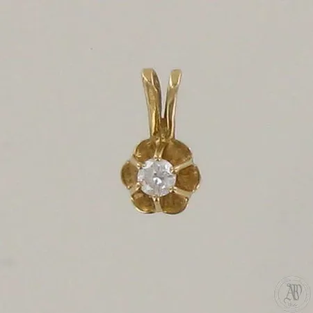 Timanttiriipus 1xn.0.09ct, korkeus 11mm, 585, paino 0,6g