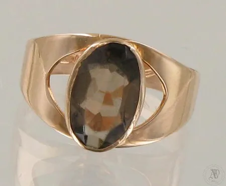 Viallinen kivisormus, 585br, paino 2,3g