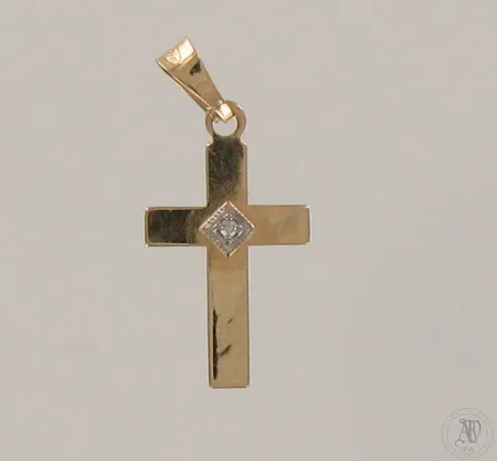 Timanttiristiriipus 1xn.0.005ct, korkeus 25mm, 585, paino 0,6g