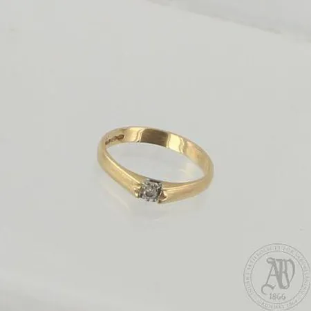 Timanttisormus 1xn.0.05ct, koko 17, 585, paino 2,4g
