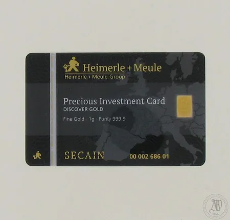 Kultaharkko, Heimerle + Meule, 999,9, todistus, 1,0g