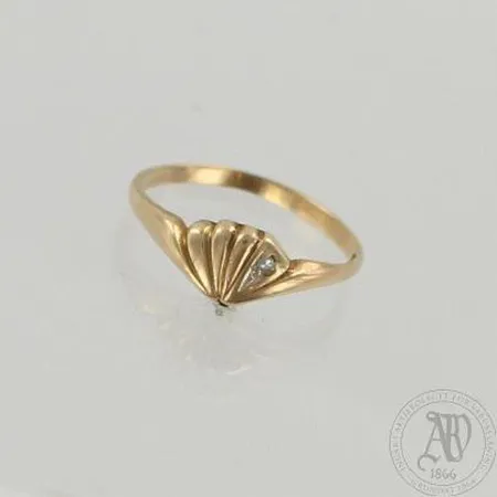 Timanttisormus 1xn.0.005ct, koko 16, 585, paino 1,0g