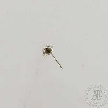 Viallinen timanttikorvanappi 1xn.0.01ct, 585 valkokulta, paino 0,5g
