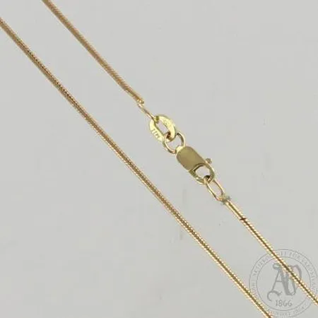 Käärmekaulaketju, pituus 47cm, 585, paino 5,1g