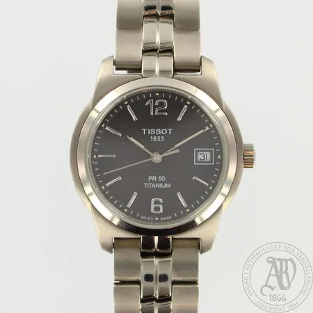 Teräsrannekello, Tissot PR50 titanium, J336/436T RKR-BB-11648, Ø 28mm, sertifikaatti, paristo poistettu ja kunto hyvä