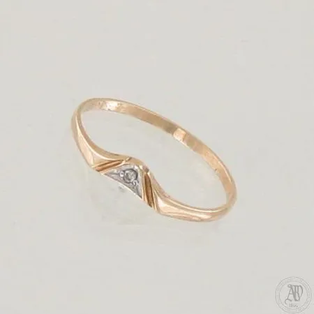 Timanttisormus 1xn.0.005ct, koko 17¼, 585, paino 0,8g