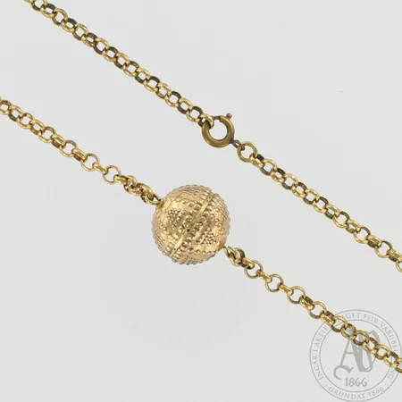 Kaulakoru Kalevala Koru, Halikon käätykorut, ketjun pituus 43cm, riipuksen Ø 19mm, pronssia