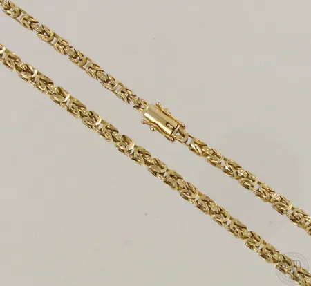 Kuningaskaulaketju, pituus 61,5cm, käytön jälkiä, 585, paino 41,8g