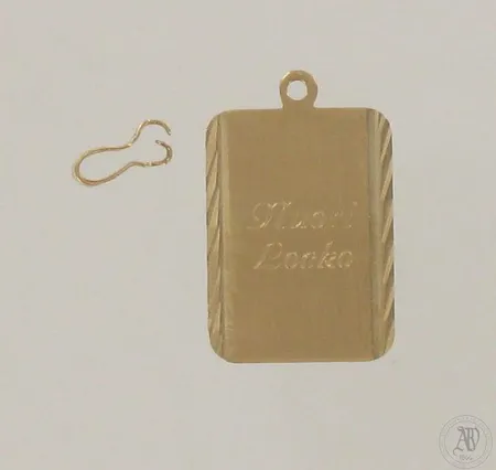 Viallinen riipus, 585, paino 1,3g