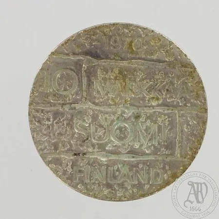 Juhlaraha J.K.Paasikivi 1870-1956, nimellisarvo 10mk, 500, paino 22,6g