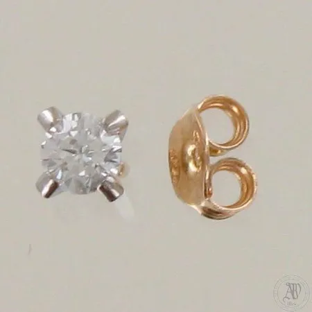 Timanttikorvanappi 1xn.0.30ct, 750, paino 0,8g