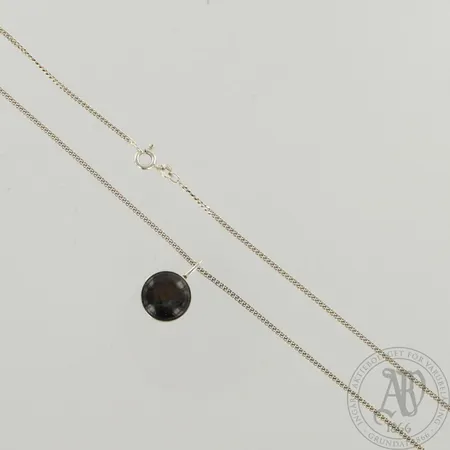 Spectroliittikaulakoru, Kaunis Koru Oy, ketjun pituus 60cm, riipuksen Ø 14mm, 925br, paino 8,5g