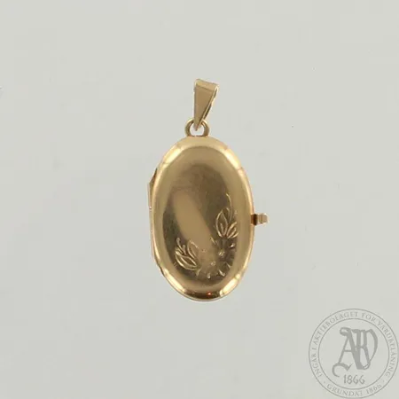 Viallinen medaljonki, 585, paino 1,9g