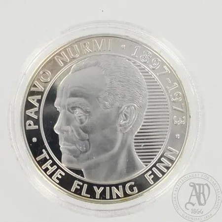 Juhlaraha Paavo Nurmi, 1 Dollars, vuodelta 2013, kuparinikkeli, sealed ja laatikko