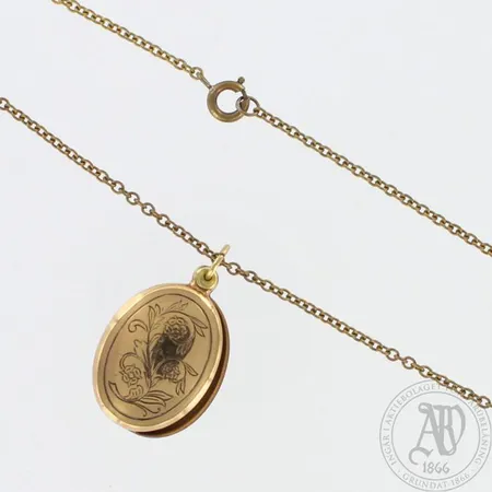 Kaulakoru Kalevala Koru, Medaljonki Lapista, ketjun pituus 61cm, pronssia