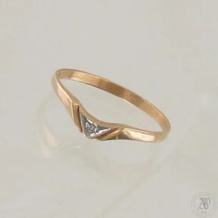 Timanttisormus 1xn.0.005ct, koko 17½, 585, paino 1,0g