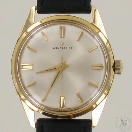 Kultarannekello Zenith, mekaaninen, taulun Ø 34mm, nahkahihnan pituus 195mm, 585br, paino 39,4g