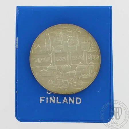 Juhlaraha Turun kaupunki 750 vuotta, nimellisarvo 25 markkaa, 500, paino 26,5g