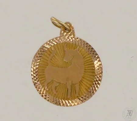 Horoskooppiriipus, korkeus 21mm, 585, paino 1,2g