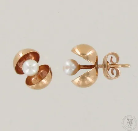 Helmikorvakorut, korkeus 12mm, 585br, paino 2,5g