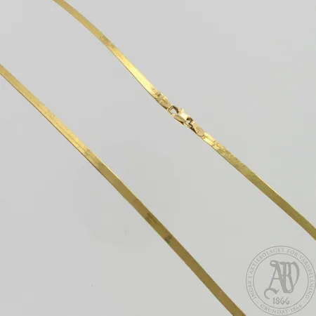 Kaulaketju, käytön jälkiä, pituus 40cm, 585, paino 4,7g 