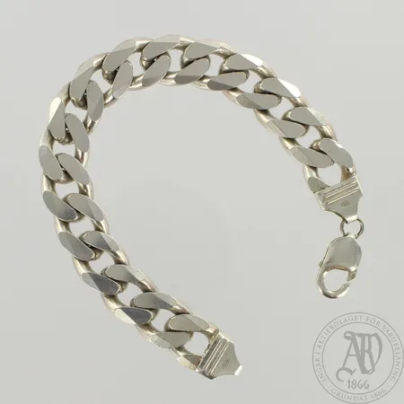 Panssariranneketju, leveys 14mm, pituus 210mm, 925, paino 67,4g 