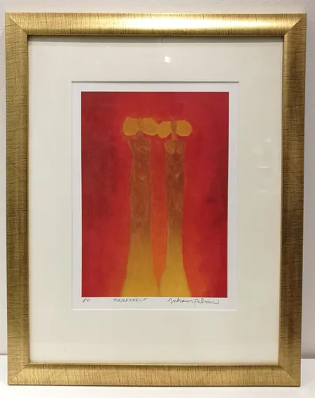 Offset-vedos Juhani Palmu, Torsoenkelit, signeerattu ja numeroitu EA, mitat 50x63cm.  Ota yhteys panttilainaamoon kuljetusmaksusta sopimiseksi.