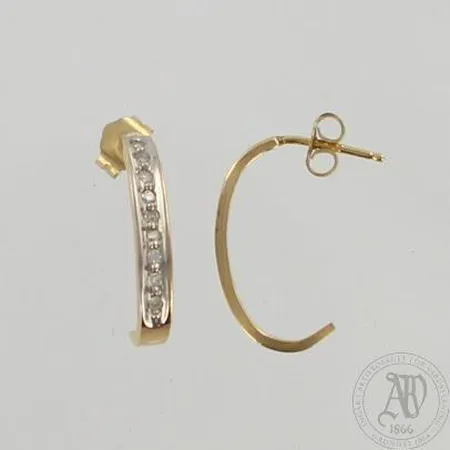 Timanttikorvakorut 18xn.0.01ct, korkeus 20mm, 585, paino 2,3g 