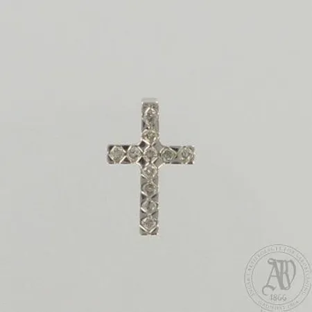 Timanttiriipus 11xn0.01ct, korkeus 15mm, 585 valkokulta, paino 0,6g 