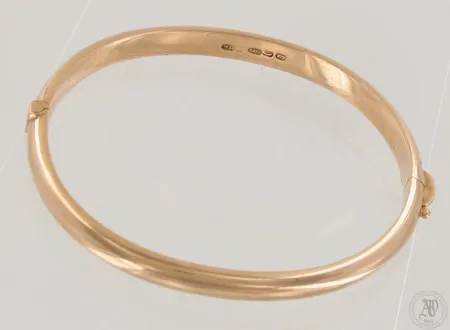 Viallinen rannerengas, kaiverrettu, Ø 61mm, 585br, paino 8,9g