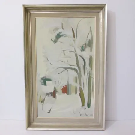 Öljyvärimaalaus, signeeraus Eero Nelimarkka 1949, mitat ilman kehyksiä 37x64cm.  Ota yhteys panttilainaamoon kuljetusmaksusta sopimiseksi.