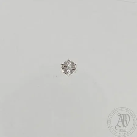 Pariton timanttikorvanappi 1xn.0.005ct, 585 valkokulta, paino 0,5g