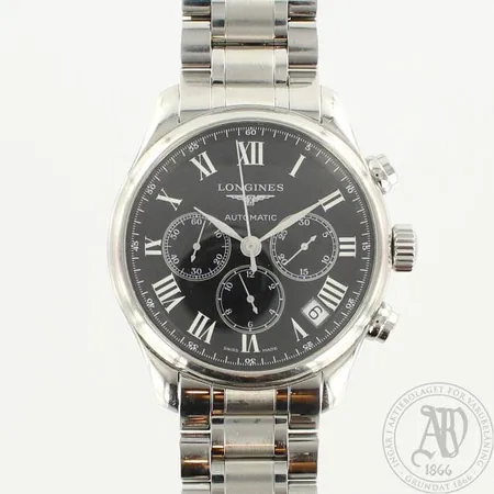Teräsrannekello, Longines Automatic, ref.nr. 26934516, Ø 44mm, laatikko lisäpalat ja aitoustodistus vuodelta 2012, kunto erinomainen