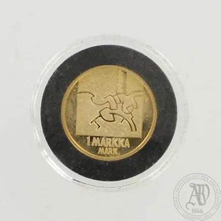 Kultaraha, kultamarkka 2001, nimellisarvo 1 markka, 750, paino 8,6g