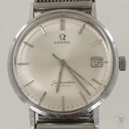 Teräsrannekello Omega Seamaster De Ville, automaatti, taulun Ø 34mm, rannekkeen pituus 180mm, lasissa naarmuja