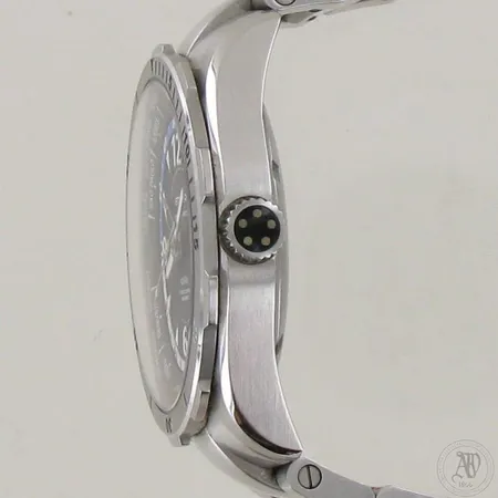 Teräsrannekello Eterna, eterna-matic, KonTiki, GMT/World Timer, malli 1593.41.40.0215, automaatti, taulun Ø42cm, rannekkeen pituus 190mm