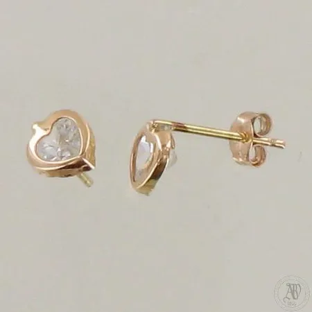 Kivikorvakorut, Ø 6mm, taustat eriparia, 585br, paino 0,7g 
