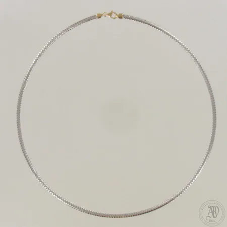 Kaulaketju, pituus 45cm, kaksivärinen, 585, paino 3,8g 
