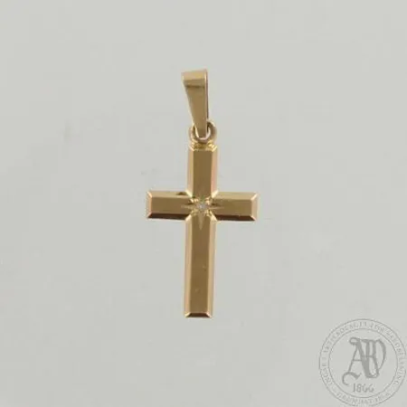 Timanttiristiriipus 1xn.0.005ct, korkeus 28mm, 585, paino 1,3g 